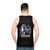 Puppious the Caped Collie Superhero Unisex Tank Top - men back