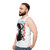 Cyberpunk cyborg woman in vaporwave urban style tank top - men side