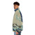 A puffer jacket featuring the iconic "The Great Wave off Kanagawa" Japanese woodblock print design - men side left