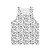 Dalmatian-inspired unisex tank top with a repetitive spotted pattern