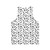 Dalmatian-inspired unisex tank top with a repetitive spotted pattern - Back
