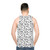 Dalmatian-inspired unisex tank top with a repetitive spotted pattern - men back
