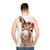 Cute donkey face printed on a unisex tank top - men back