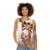 Cute donkey face printed on a unisex tank top - women