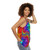 Psychedelic rainbow tie-dye unisex tank top - women side