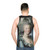 Marie Antoinette Inspired Unisex Tank Top with Cut Here Design - men back