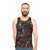 Psychedelic cartoon design unisex tank top - men