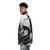 Assassin's Creed inspired puffer jacket with hooded design and comic book style graphics - men side left