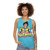 Unisex 90s anime inspired tank top featuring a mashup design of Vegeta from Dragonball Z and the Fresh Prince of Bel-Air - women