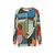 Faceless woman wearing a vibrant and surreal sweatshirt - hanging