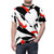 Abstract art print on a high-quality custom t-shirt - men front
