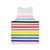 Progress Pride Unisex Tank Top with Stripes - Back