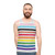 Progress Pride Unisex Tank Top with Stripes - men