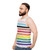 Progress Pride Unisex Tank Top with Stripes - men side
