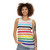 Progress Pride Unisex Tank Top with Stripes - women