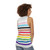 Progress Pride Unisex Tank Top with Stripes - women back