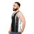 Black and White Portrait of Jean Louis Aubert Unisex Tank Top - men side