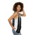 Black and White Portrait of Jean Louis Aubert Unisex Tank Top - women side