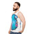 The Last Unicorn Unisex Tank Top with Watercolor Unicorn Design - men side