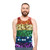 Unisex sequin pride flag graphic tank top - men