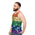 Unisex sequin pride flag graphic tank top - men side