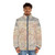 Gene Davis Artwork Puffer Jacket 3 featuring the artist's vibrant designs - men front