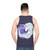 The Last Unicorn Unisex Tank Top with Unicorn and Sea Waves - men back