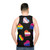 Colorful hearts and pride flags unisex tank top - men back