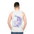 Unisex tank top featuring a magical white unicorn design with a crescent moon - men back