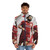 Mohamed Salah Art Wallpaper Puffer Jacket - men front