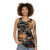 Japanese tiger floral unisex tank top - women