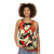 Japanese girl playing guitar on a unisex tank top - women