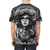 Mystical gothic t-shirt with surreal floral and occult graphic design - men back
