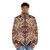 Armenian Classical Art Inspired Puffer Jacket with Traditional Symbols - men front