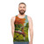 Unisex tank top with meadow landscape and keyboard graphics - men