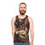Unisex horror tank top with creature design - men