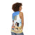 Trendy unisex graphic tank top for plus size - women back