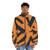 Arcanine pattern puffer jacket featuring fire stripes and a cozy, canine-inspired design - men front