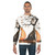 Watercolor illustration of a red fox and owl on an autumn sweatshirt - men