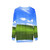 Retro Windows XP Wallpaper Sweatshirt - hanging