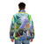 Arachne inspired puffer jacket with tapestry design - men back