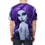 A beautiful goth-inspired AOP t-shirt in a rich purple color with a subtle candle and dark aesthetic design. - men back