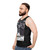 Unisex black and white Jackson art print tank top - men side