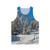 Courchevel 1850 unisex tank top with winter landscape in the French Alps