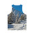 Courchevel 1850 unisex tank top with winter landscape in the French Alps - Back