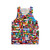 Unisex Countryball Tank Top with World Map and Country Flags