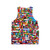 Unisex Countryball Tank Top with World Map and Country Flags - Back