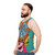 Pop art zombie fungus design on unisex tank top - men side