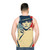 Unisex pop art jazz-themed tank top - men back