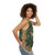 Green Man Unisex Tank Top with nature-inspired fantasy design - women side